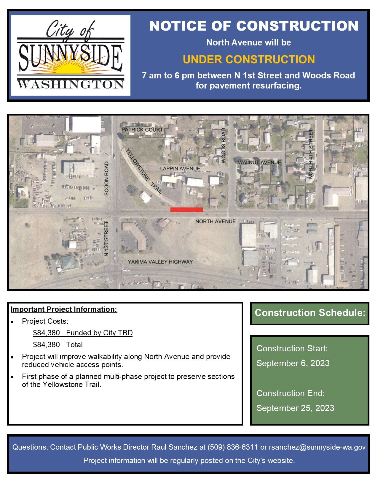 North Ave Construction Handout