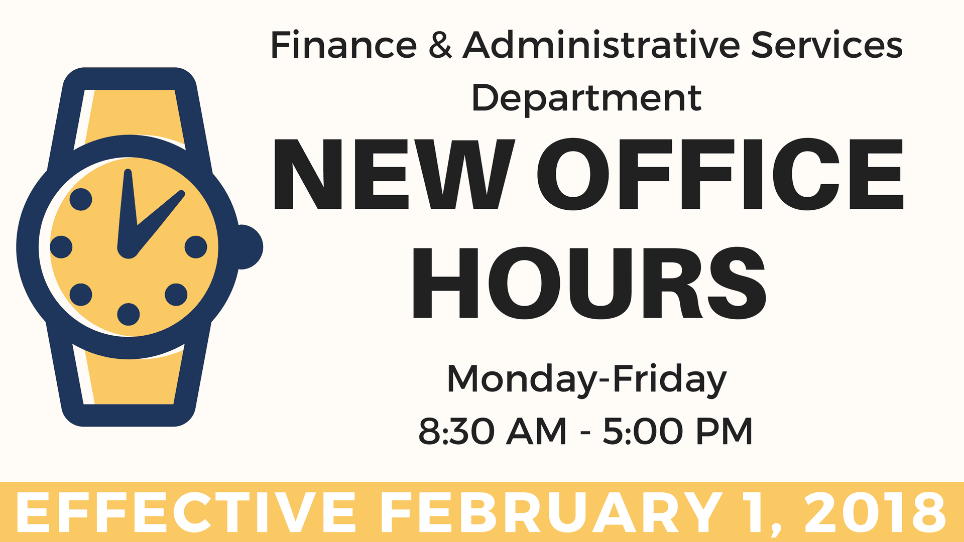 FIN ADM NEW OFFICE HOURS