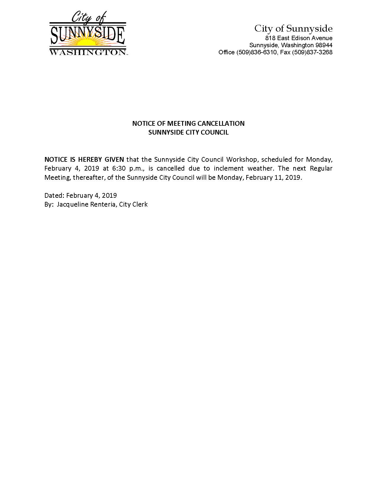 WORKSHOP 02.04.19_CANCELLATION NOTICE