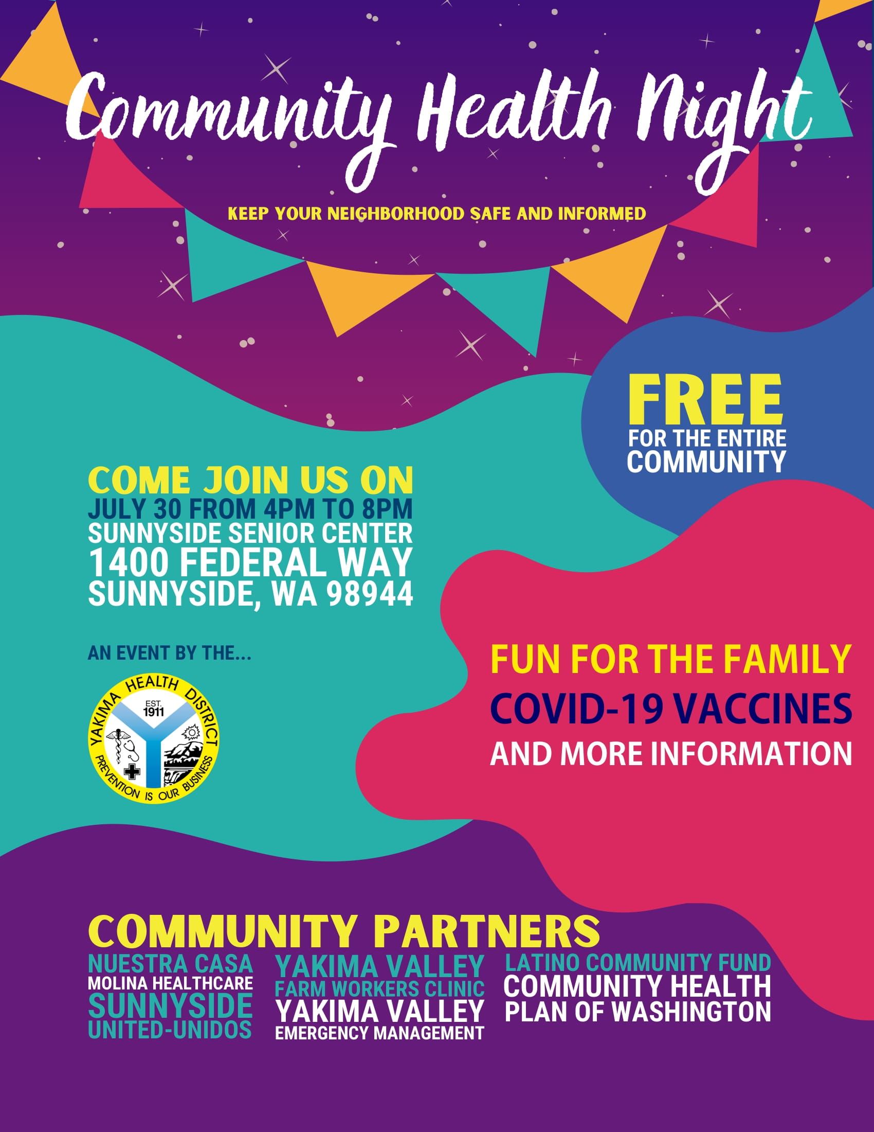 Community Health Night - Noche de Salud en el Vecindario  Flyer_English-1