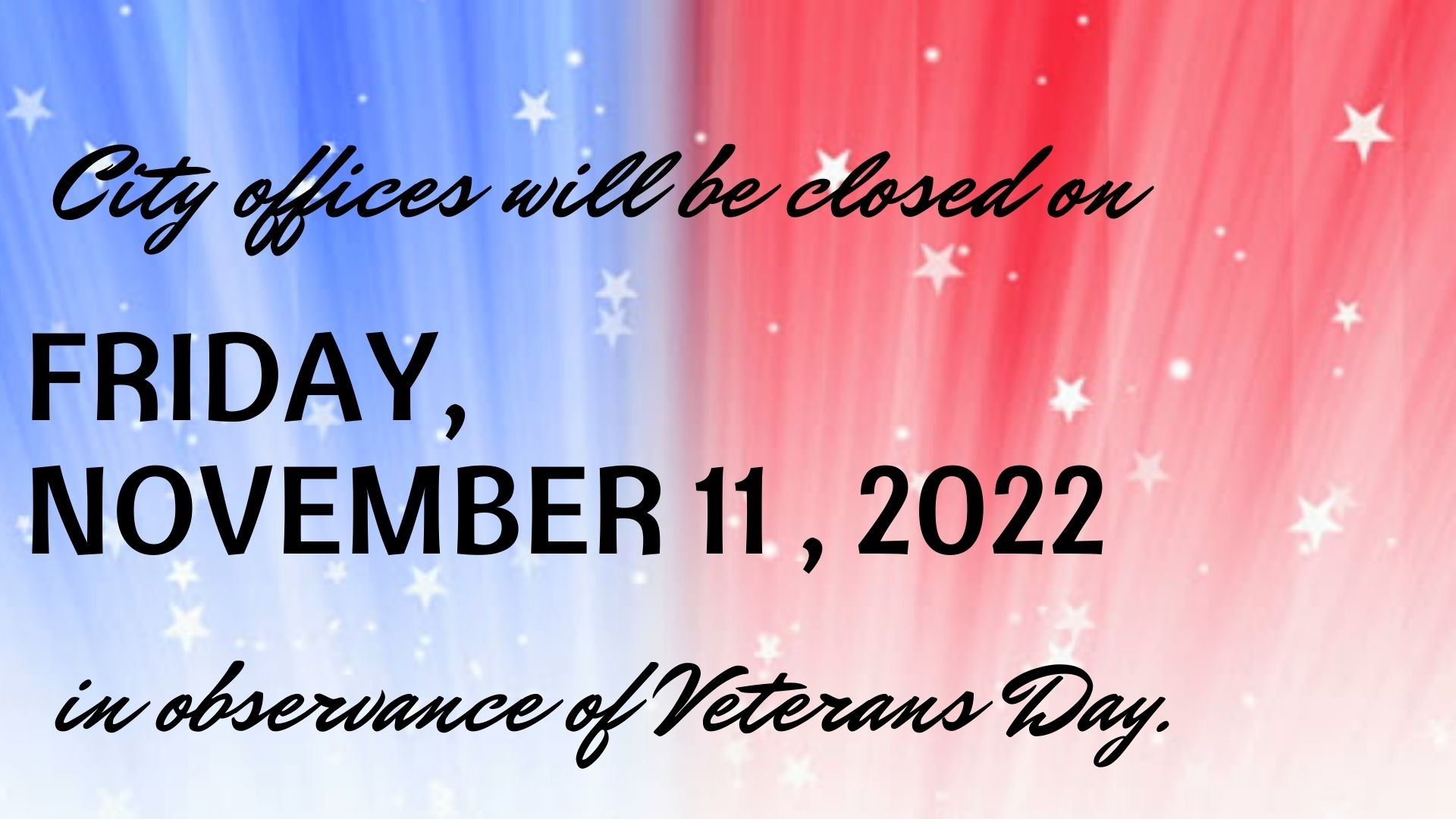 Veterans Day Closed